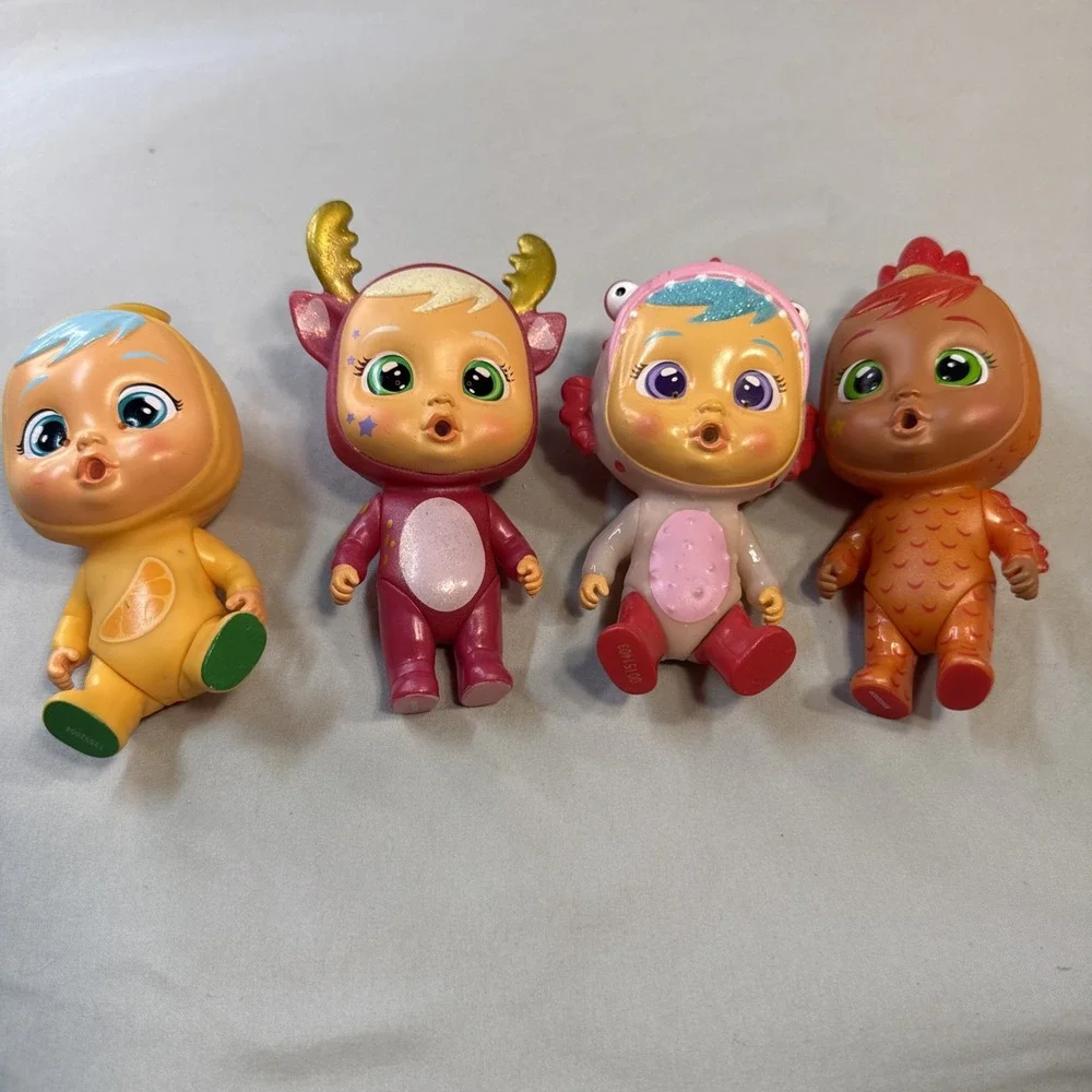 IMC Cry Babies Magic Tears Mini Doll Lot of 4 - Pia Rosie Tessy Nita